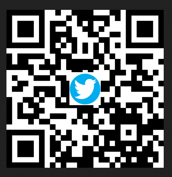 QR Code with Twitter Logo in Centre