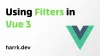 Using filters in Vue 3